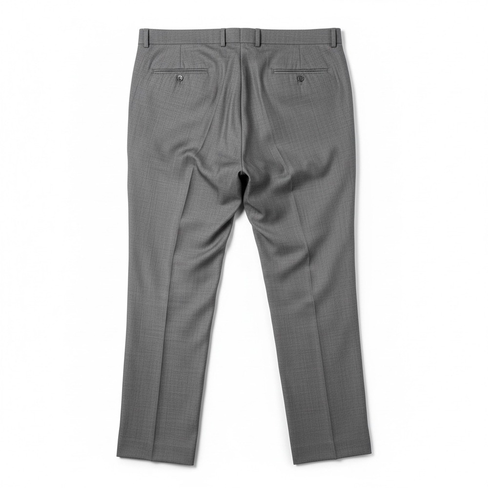 Kenneth Cole Reaction Mens Grey Herringbone Dress Pants 38x32 Flat Front Regular - Picture 3 of 5